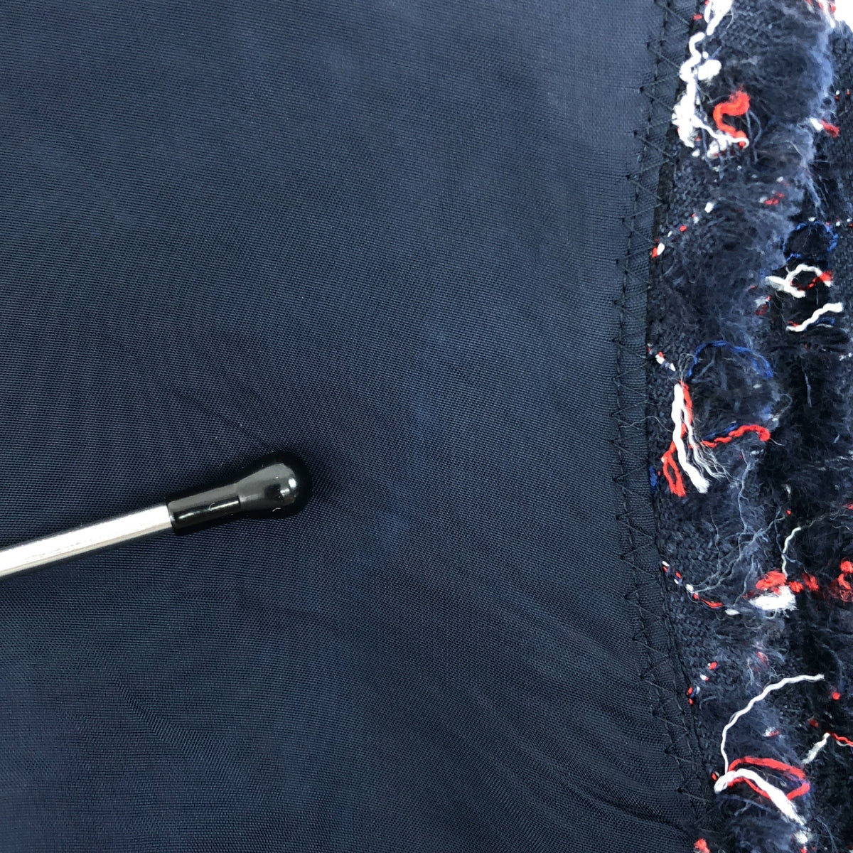 EPOCA / エポカ | ツイード 切替 フレア ワンピース | 42 | ネイビー系 | レディース