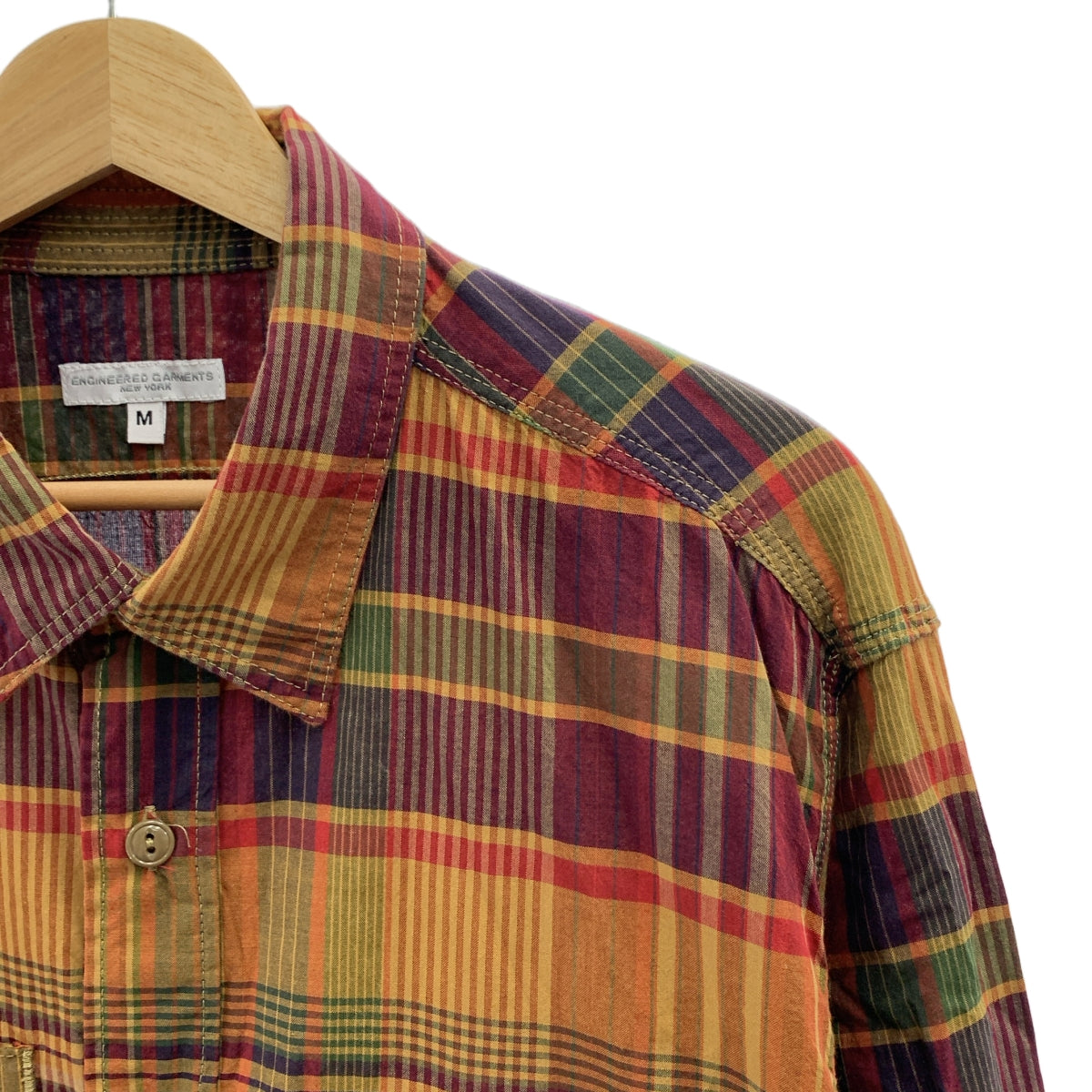 Engineered Garments / 엔지니어드 가먼츠 | 2024SS | Work Shirt Cotton Plaid 마드라스 체크 코튼 워크 셔츠 | M | 남성