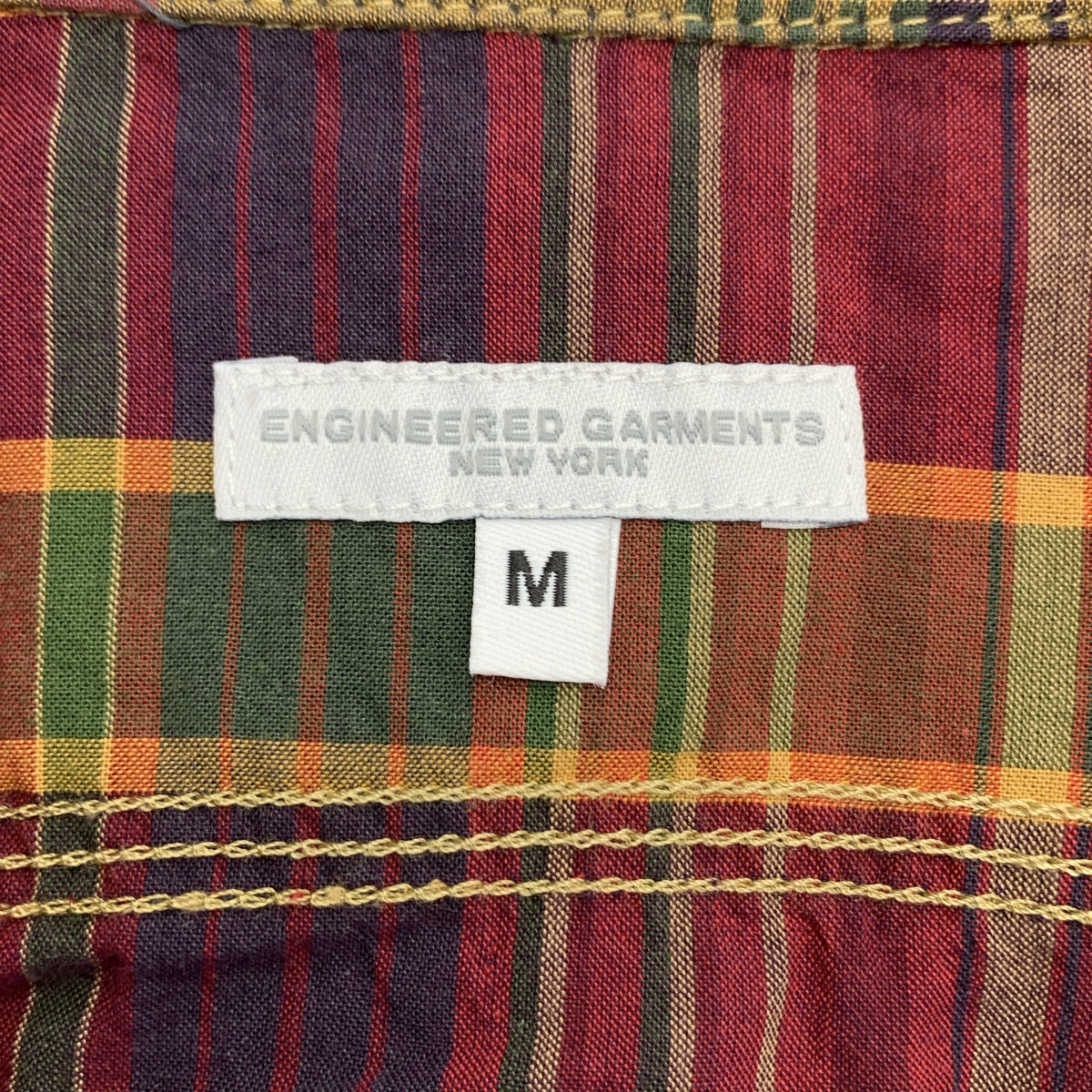 Engineered Garments / 엔지니어드 가먼츠 | 2024SS | Work Shirt Cotton Plaid 마드라스 체크 코튼 워크 셔츠 | M | 남성
