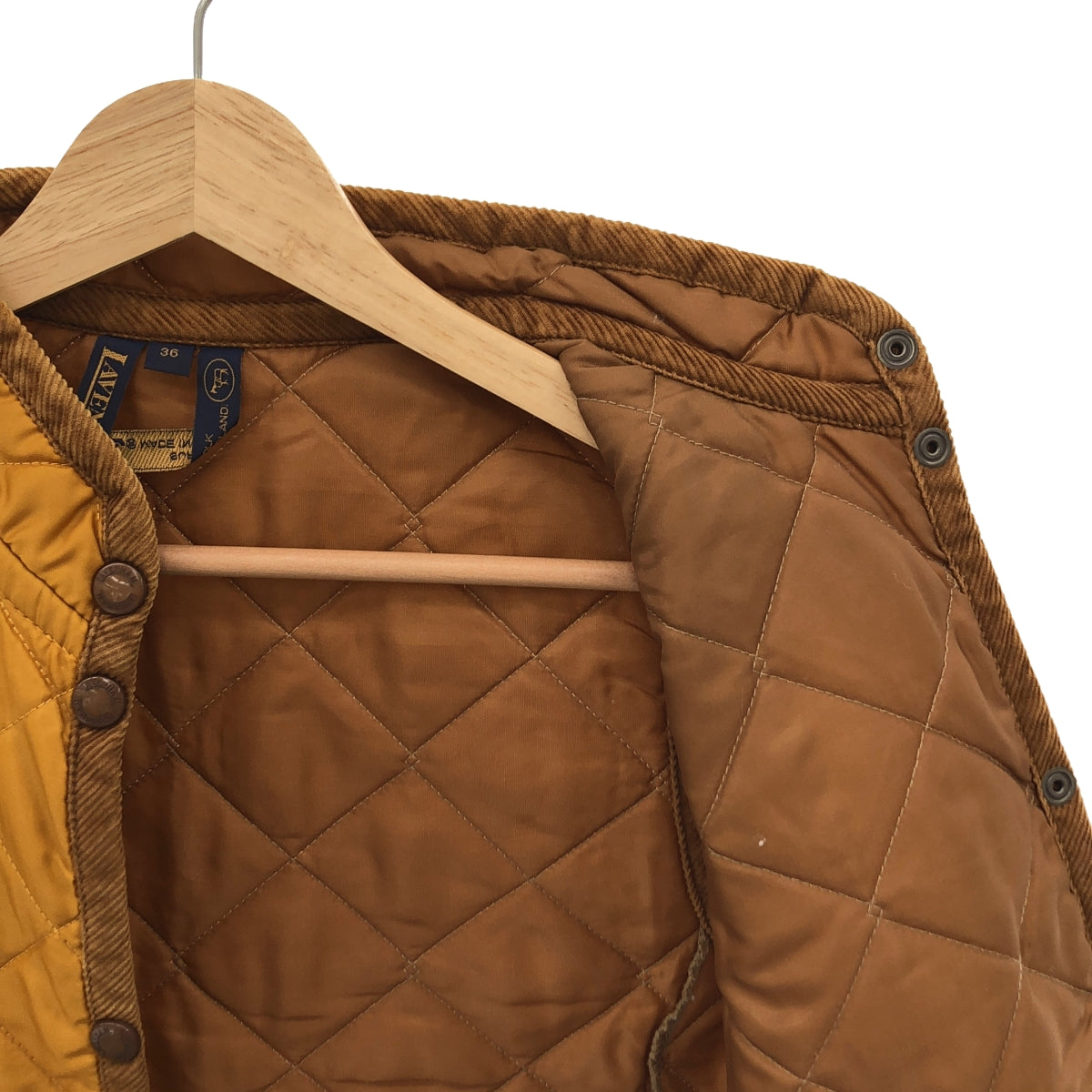 LAVENHAM / Lavenham | Corduroy stand-up collar quilted vest | Size 36 | Women's