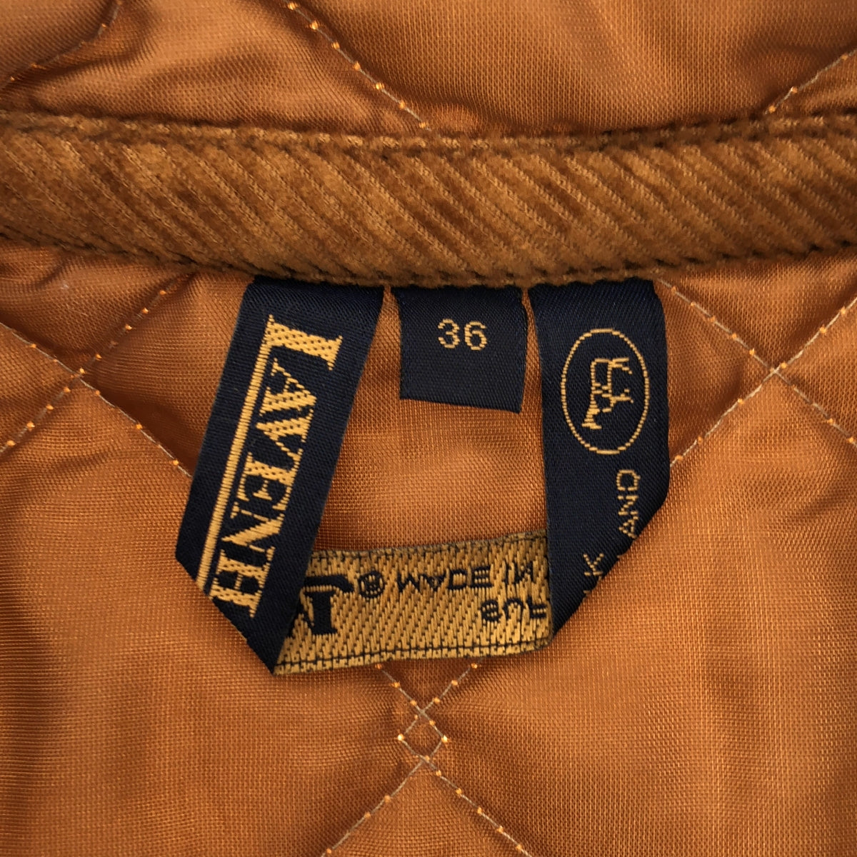 LAVENHAM / Lavenham | Corduroy stand-up collar quilted vest | Size 36 | Women's