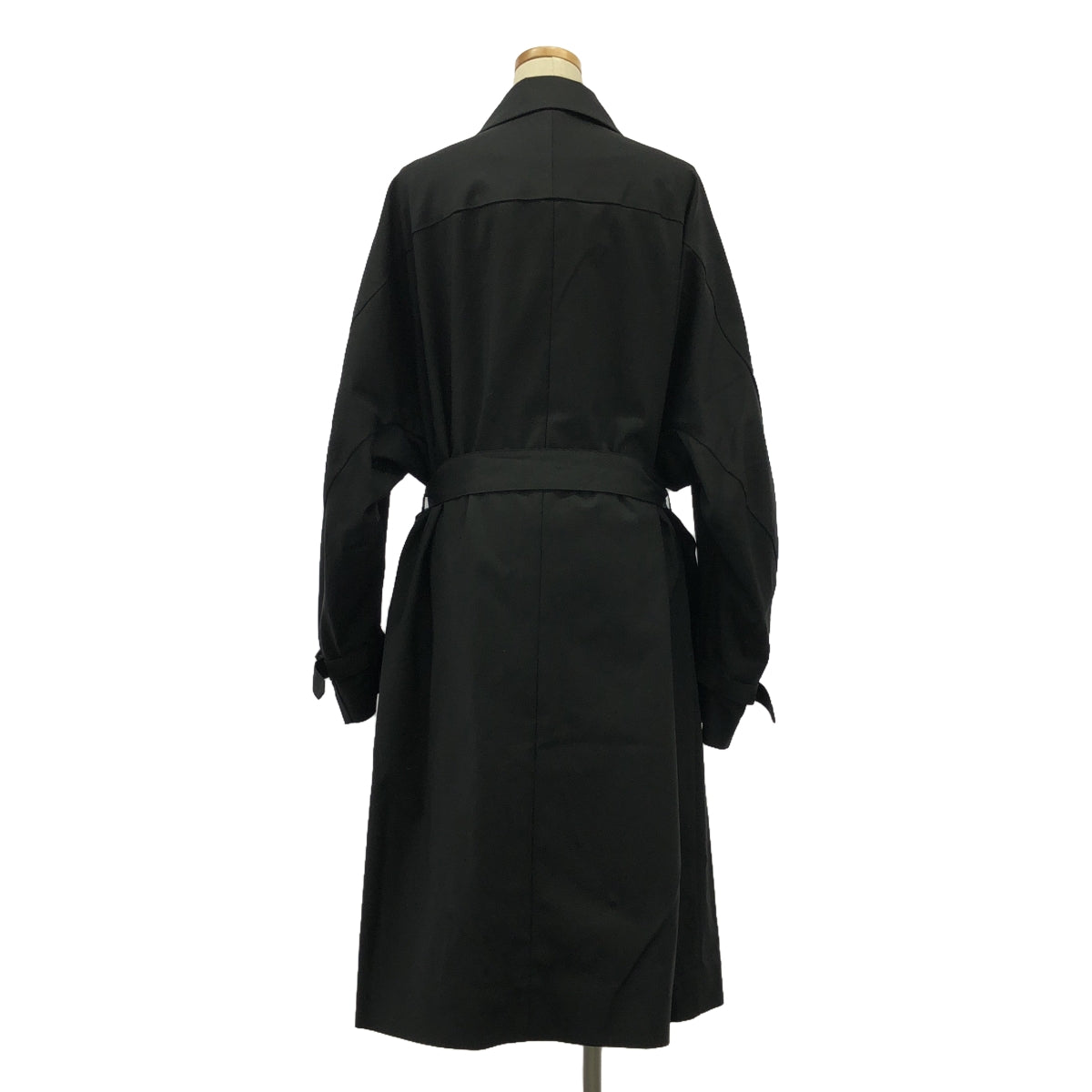 [New] ATTACHMENT | 2022SS | DOUBLE CLOTH STRETCH DOLMAN SLEEVE BAL COLLAR COAT | 1 | Black | Men's