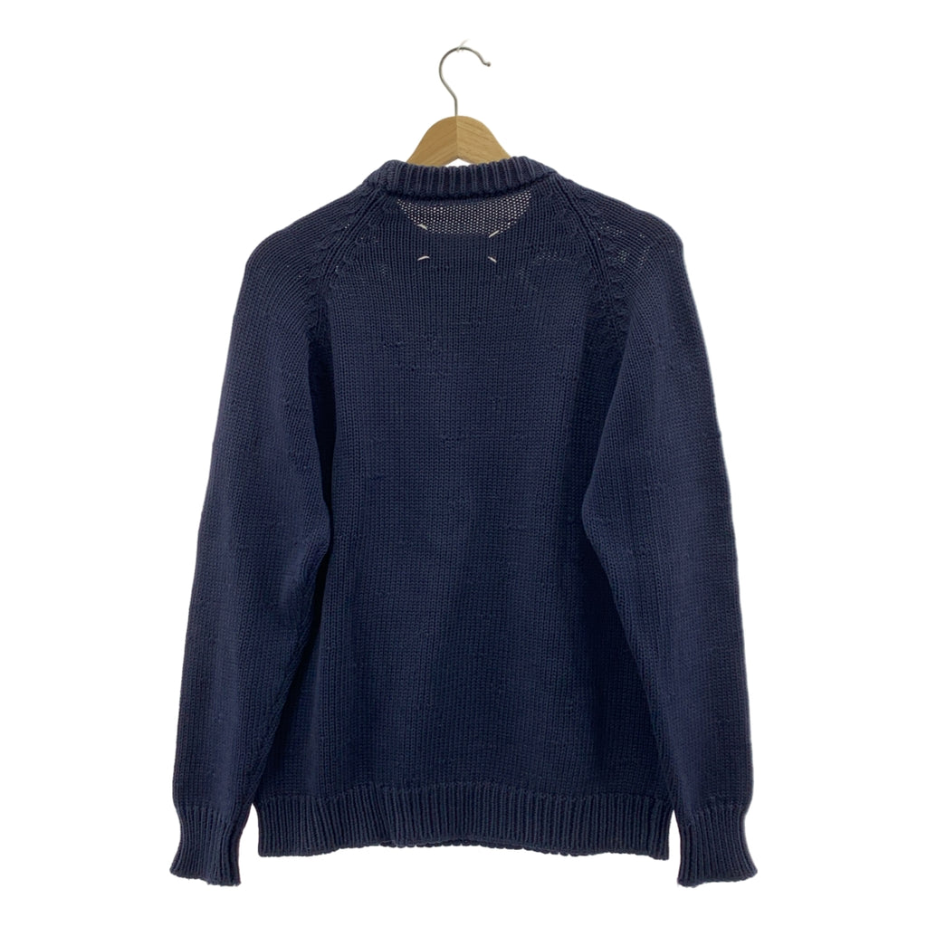 Martin Margiela | 2001 秋冬系列 | Miss Deanna 針織衫 | 圓領針織毛衣 | S 碼 | 海軍藍 | 男士