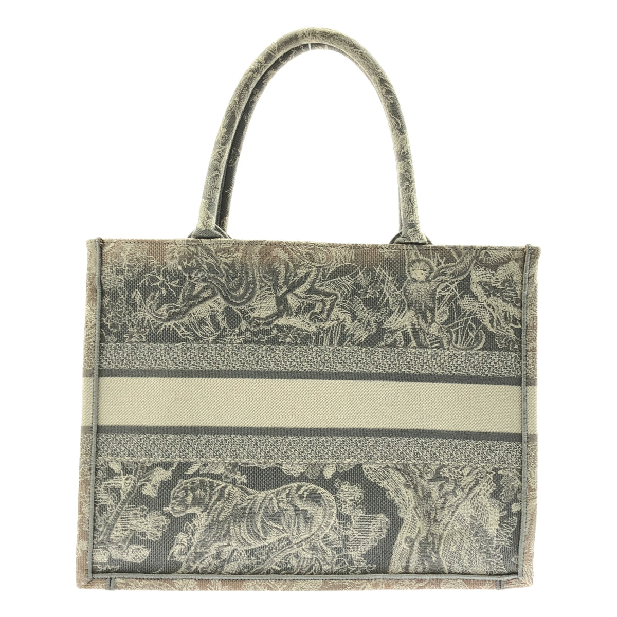 【美品】  Christian Dior / クリスチャンディオール | トワル ドゥ ジュイ リバース ブックトートバッグ ミディアム キャンバス | アイボリー | レディース