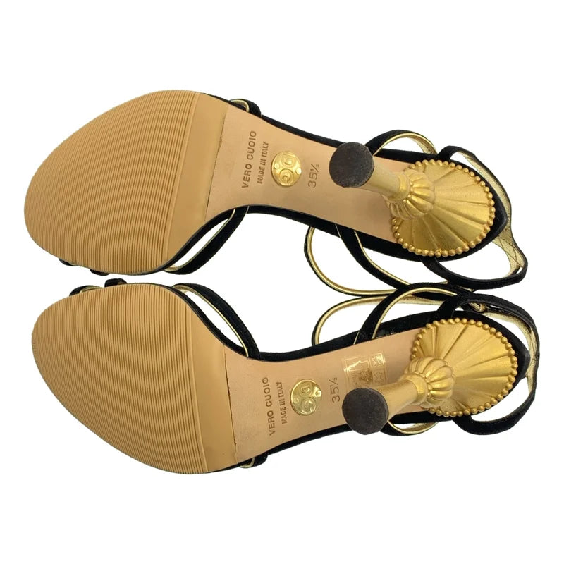 DOLCE＆GABBANA / ドルチェ＆ガッバーナドルガバ | ストラップ ヒール サンダル | 35 1/2 | レディース