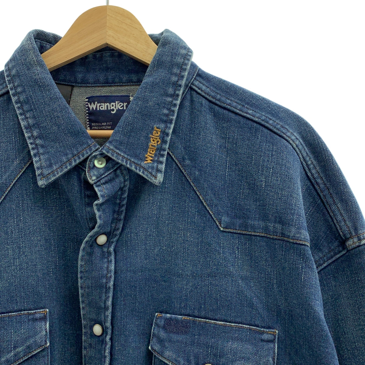 N.HOOLYWOOD / 엔 할리우드 | × WRANGLER / 랭글러 로고 오버 실루엣 데님 웨스턴 셔츠 | 38 | 남성