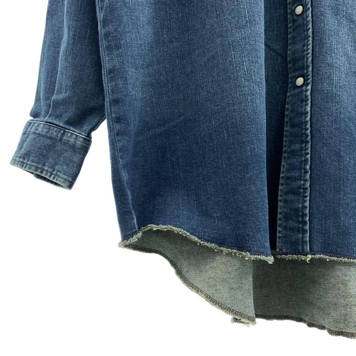 N.HOOLYWOOD / 엔 할리우드 | × WRANGLER / 랭글러 로고 오버 실루엣 데님 웨스턴 셔츠 | 38 | 남성