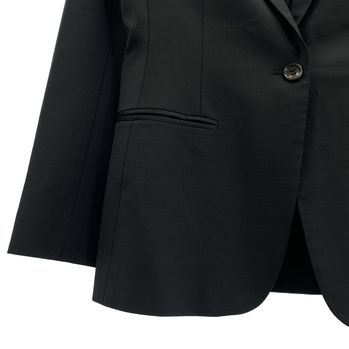 美品 セオリーリュクス ノーカラージャケット パンツスーツ セットアップ 黒 中古・古着通販】theory luxe (セオリーリュクス) ノーカラー