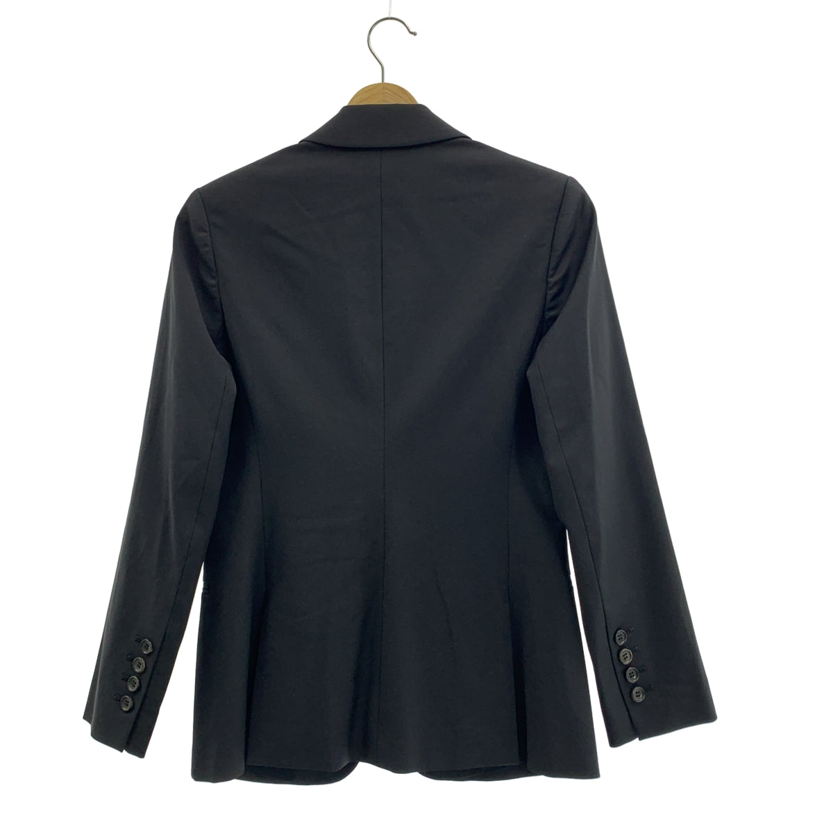 美品♡セオリーリュクス　ノーカラージャケット　ワイドパンツ　スーツ　リネン　黒 美品♡セオリーリュクス ノーカラージャケット ワイドパンツ