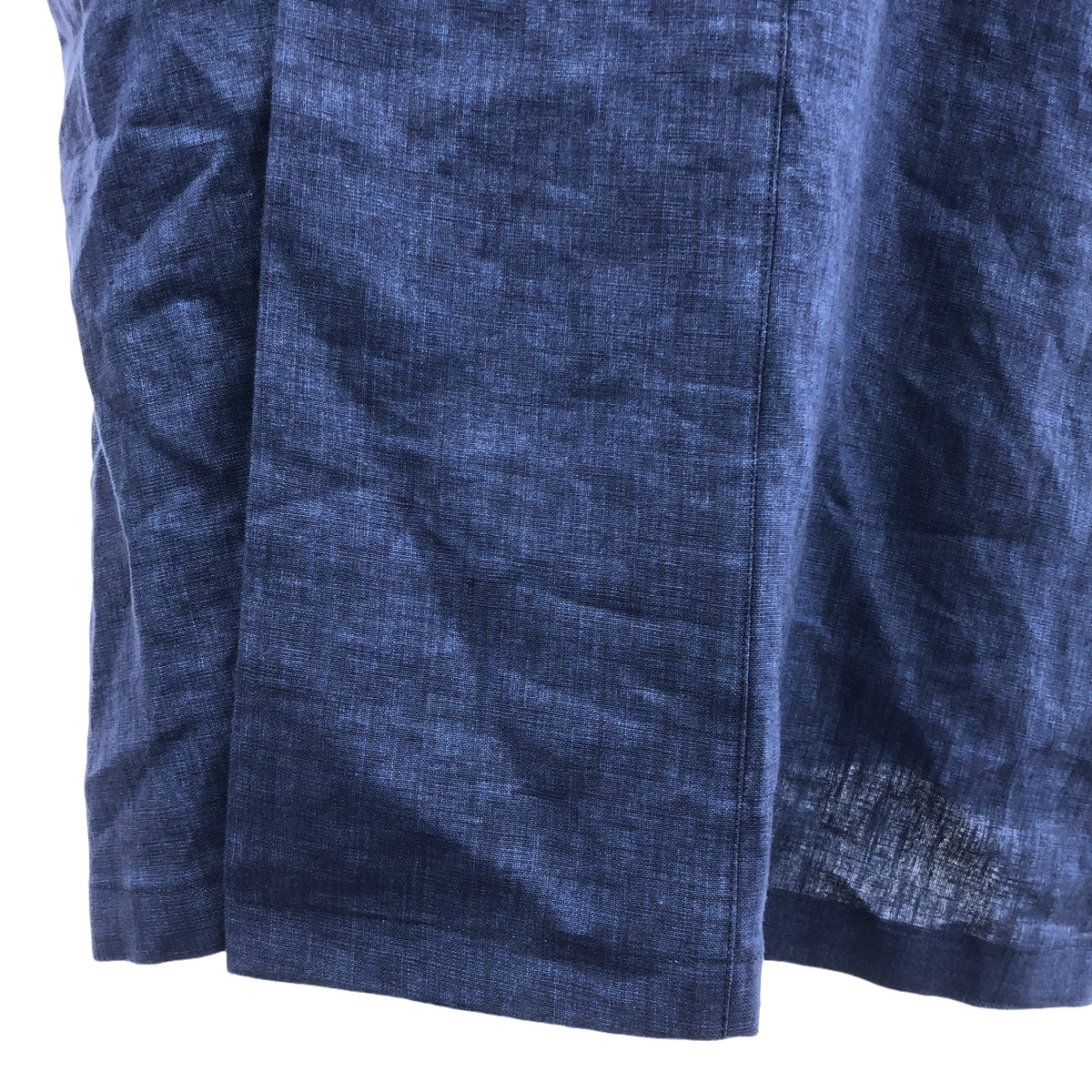 【美品】  m's braque / エムズブラック | ショールカラー リネン タイロッケンコート | 36 | ネイビー | メンズ