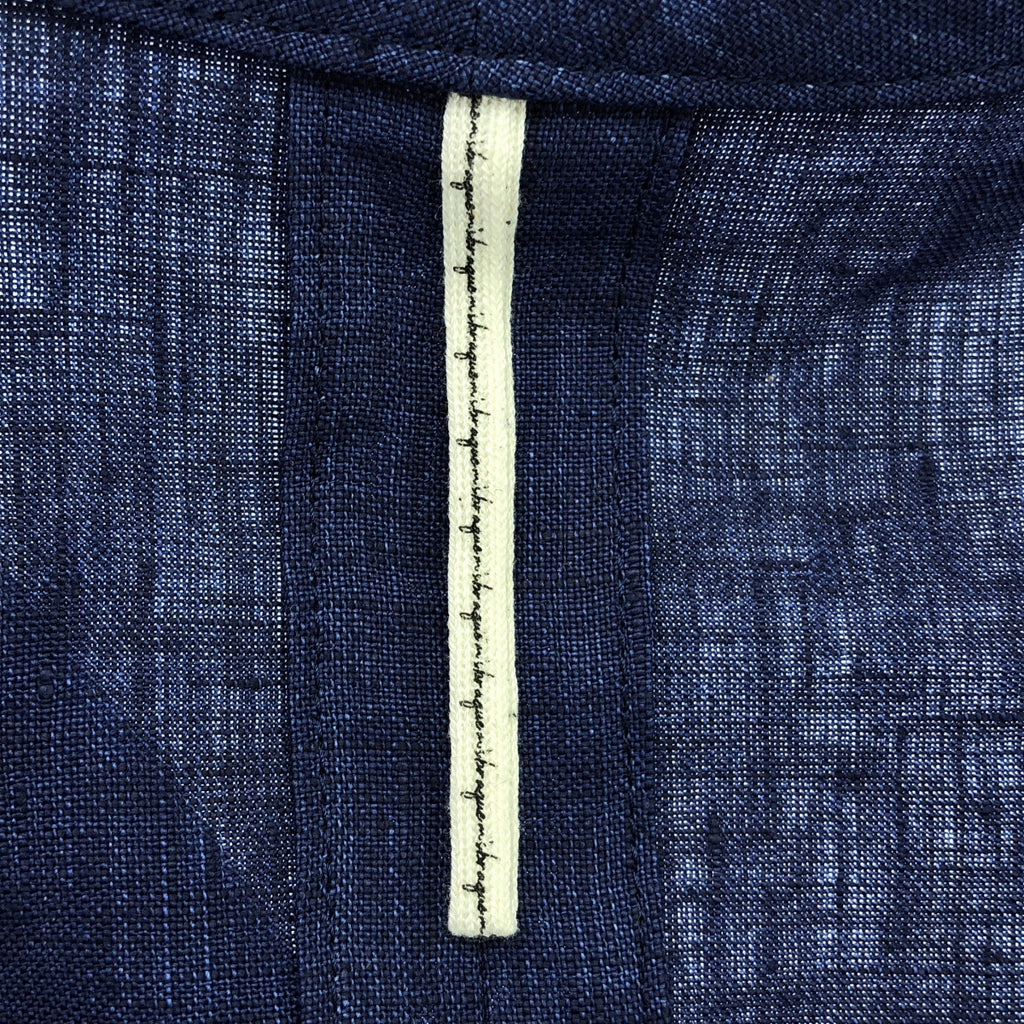 【美品】  m's braque / エムズブラック | ショールカラー リネン タイロッケンコート | 36 | ネイビー | メンズ