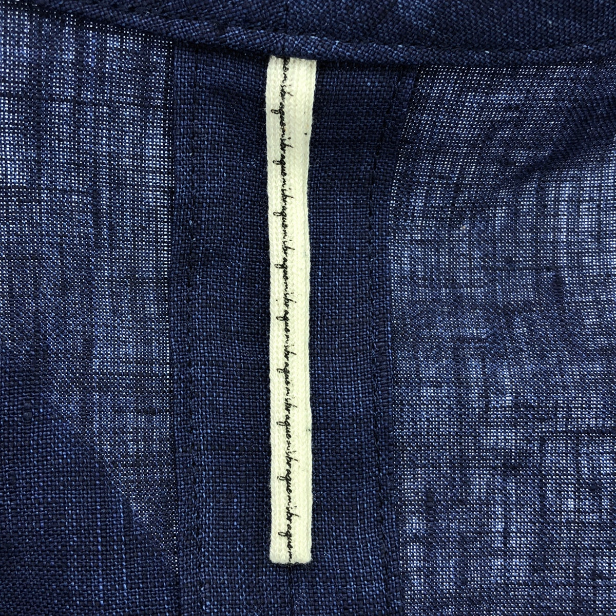 【美品】  m's braque / エムズブラック | ショールカラー リネン タイロッケンコート | 36 | ネイビー | メンズ