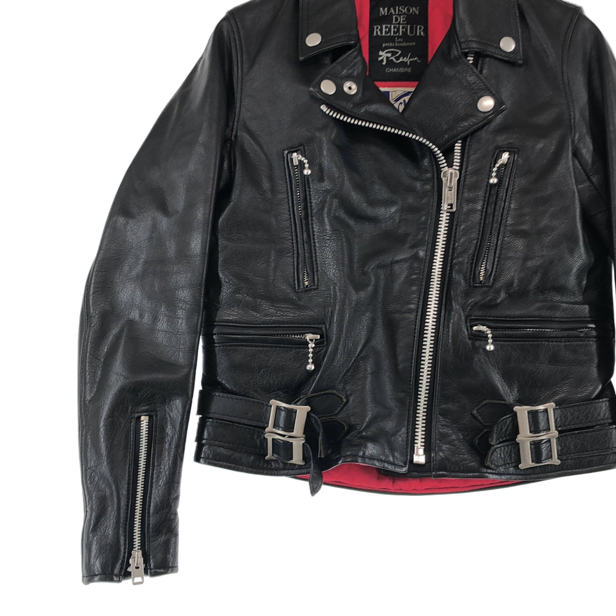 ADDICT CLOTHES / アディクトクローズ | MAISON DE REEFUR / 牛革 カウレザー ダブルライダース ジャケット / キルティング総裏地 | 36 | レディース