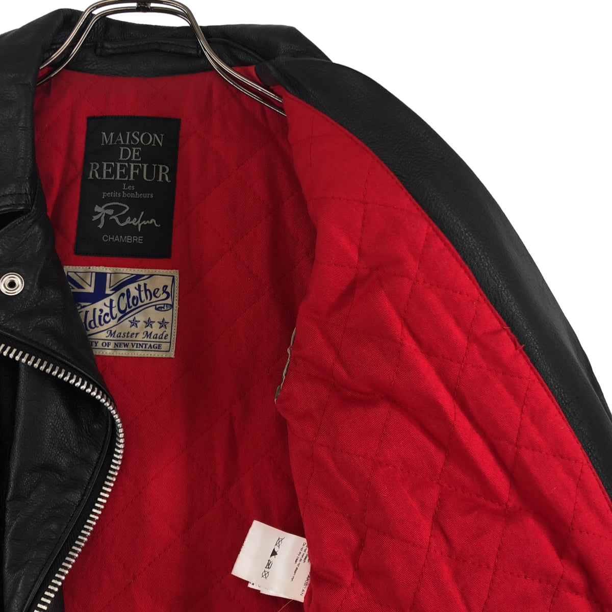 ADDICT CLOTHES / アディクトクローズ | MAISON DE REEFUR / 牛革 カウレザー ダブルライダース ジャケット / キルティング総裏地 | 36 | レディース