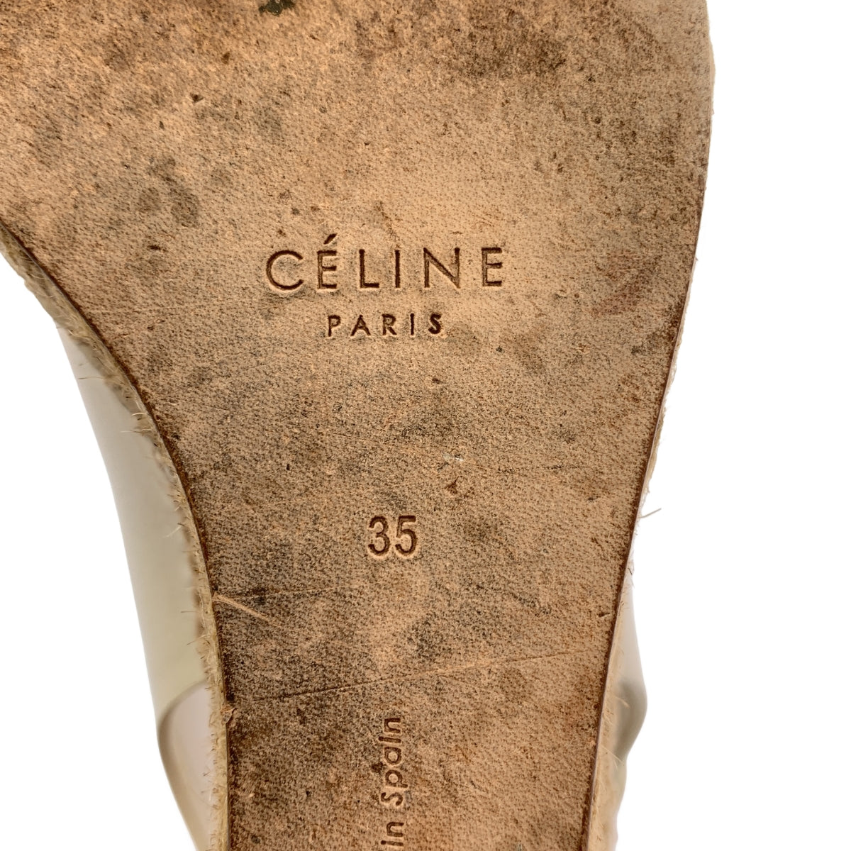 CELINE / セリーヌ | by Phoebe Philo フィービー / レザー エスパドリーユ ウェッジソール サンダル | 35 | レディース