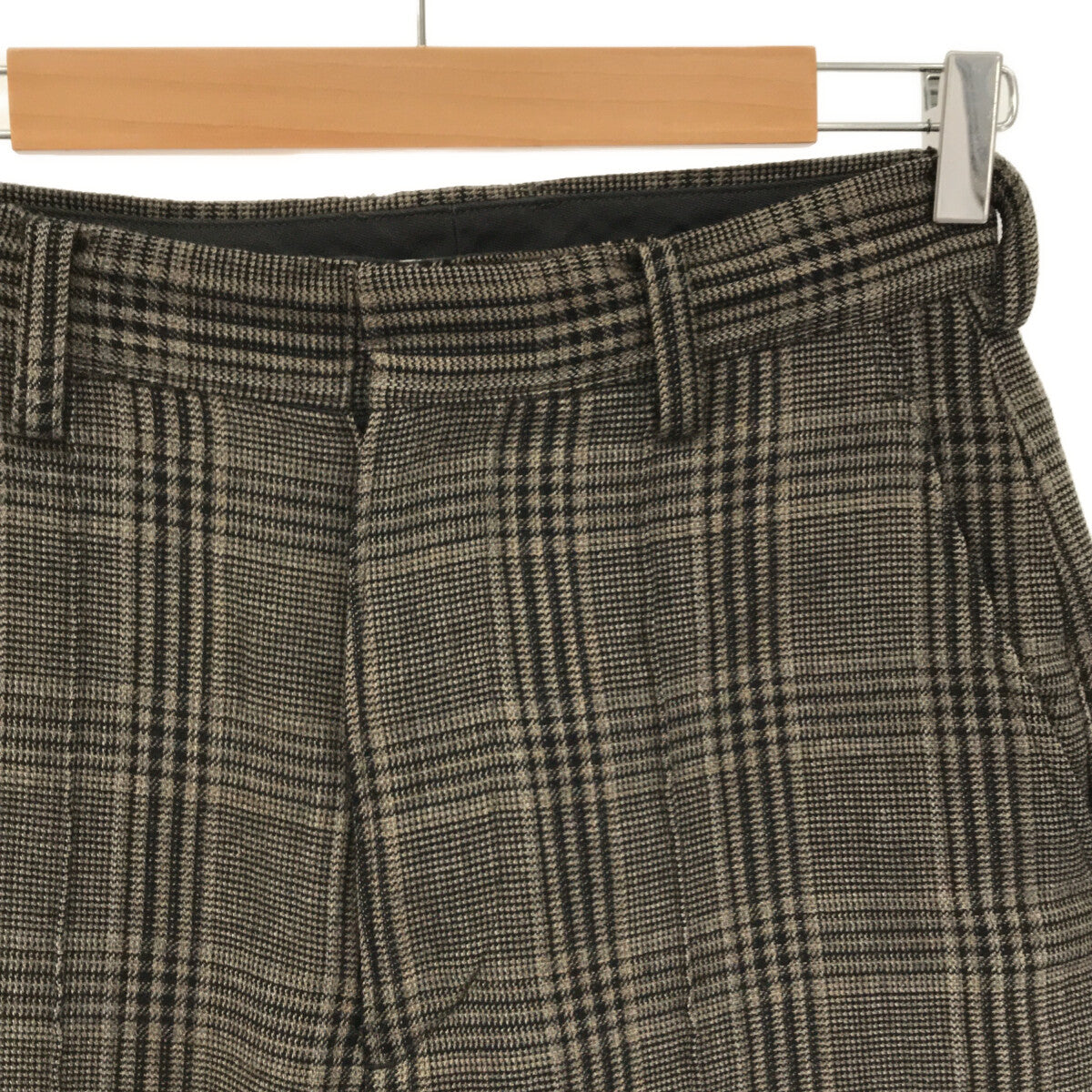 LENO / リノ | Glen Check Trousers グレンチェックスラックス パンツ | 2 | チャコールグレー | レディース