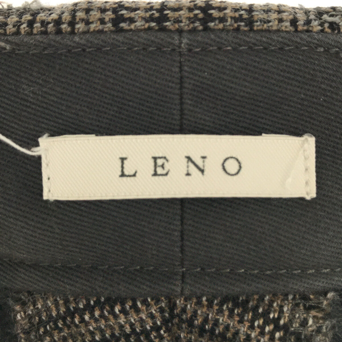 LENO / リノ | Glen Check Trousers グレンチェックスラックス パンツ | 2 | チャコールグレー | レディース