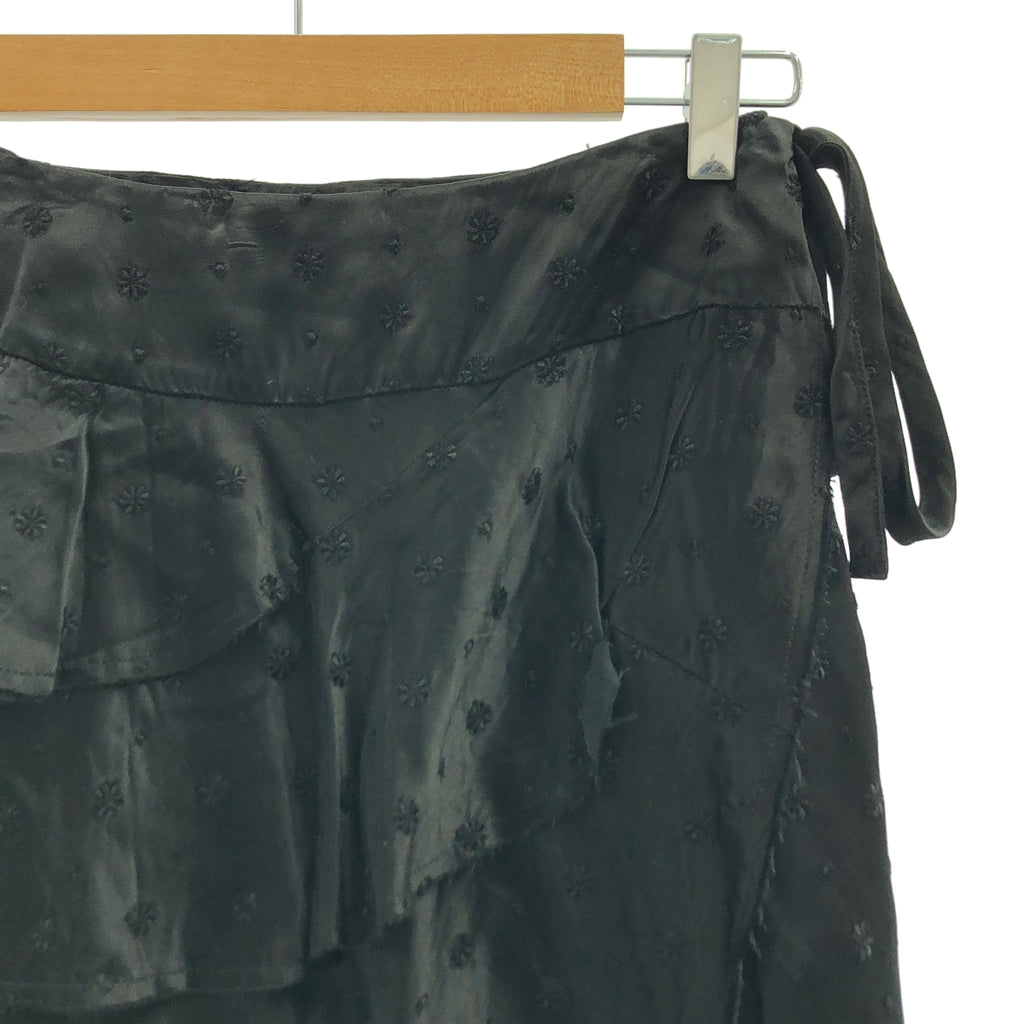 tricot COMME des GARCONS / 트리코 콤 데 갤슨 | 2002AW | 레이온 프릴 감기 스커트 | F | 블랙 | 여성