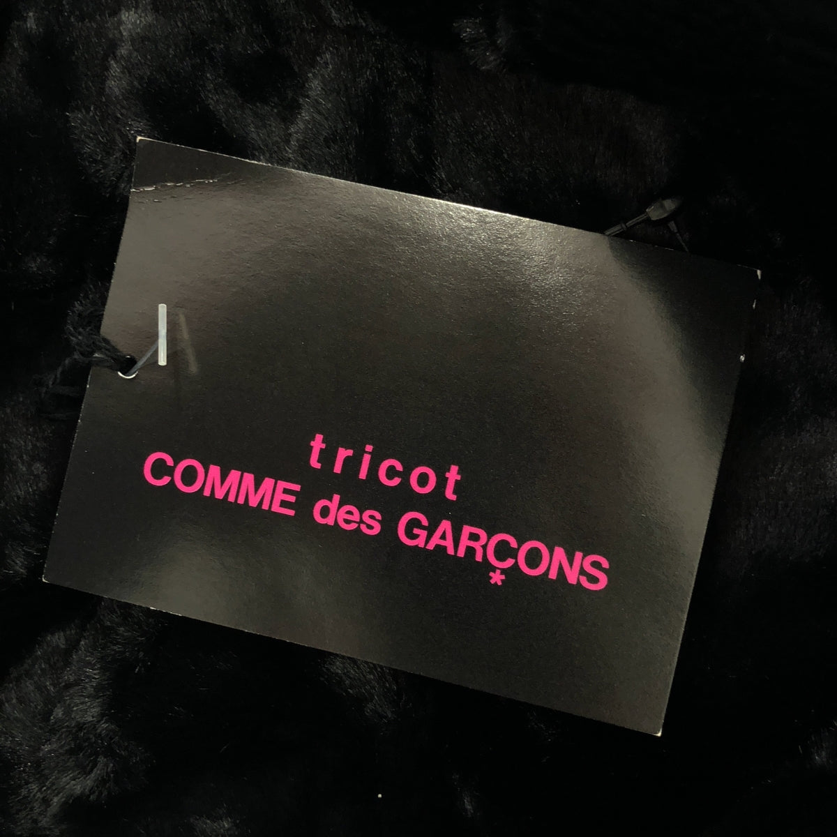 【신품】 tricot COMME des GARCONS / 트리코 콤 데 걸슨 | 2021AW | 체크 샤기 롱 케이프 코트 | S | 블랙 / 화이트 | 여성