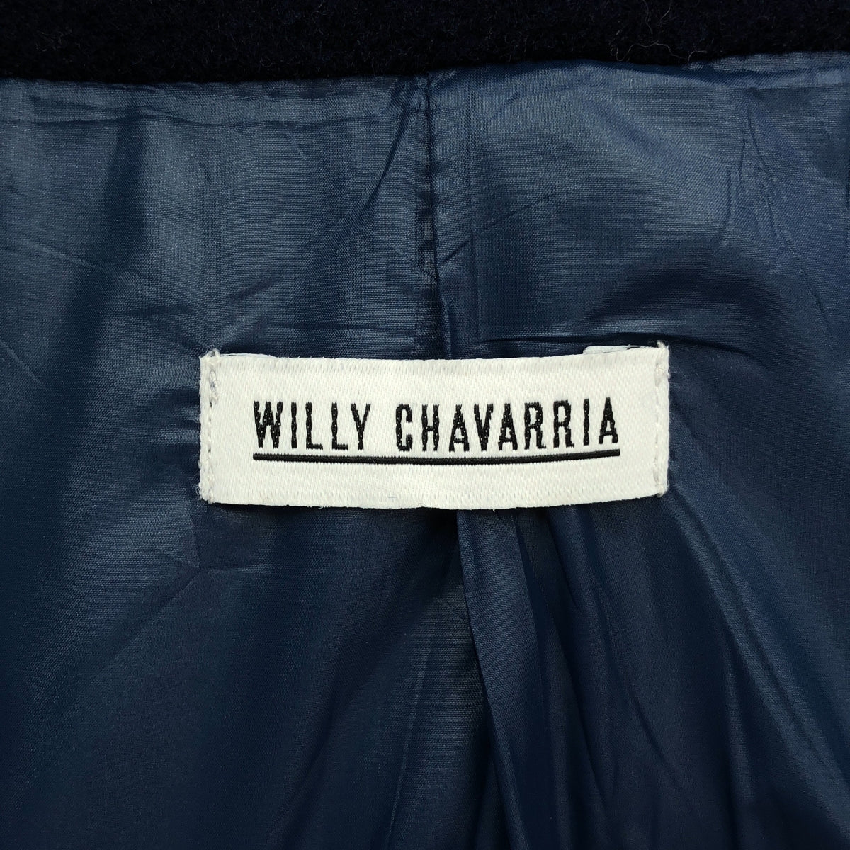 WILLY CHAVARRIA / ウィリーチャバリア | BIG WILLY PEA COAT オーバーサイズ ピーコート | ネイビー | メンズ