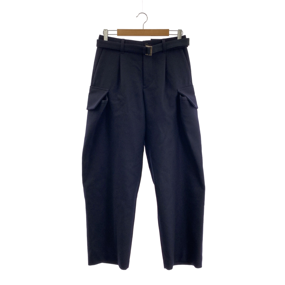 sacai / サカイ | 2025AW | Wool Melton Pants ウール ワイド パンツ | 1 | メンズ