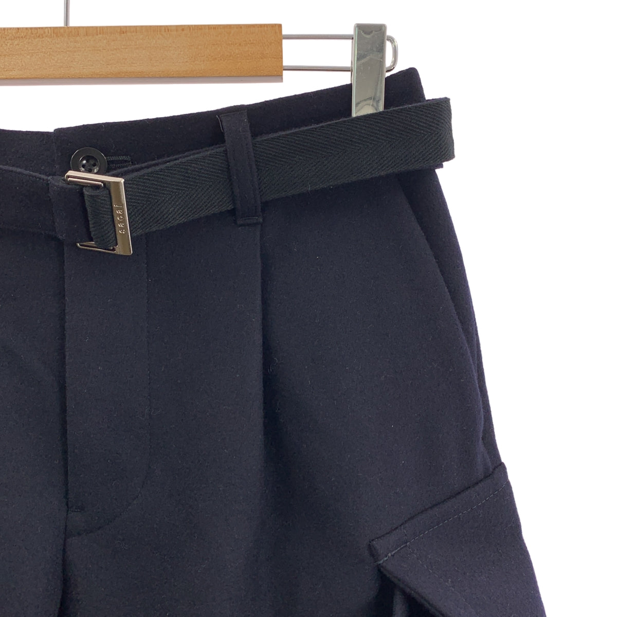 sacai / サカイ | 2025AW | Wool Melton Pants ウール ワイド パンツ | 1 | メンズ