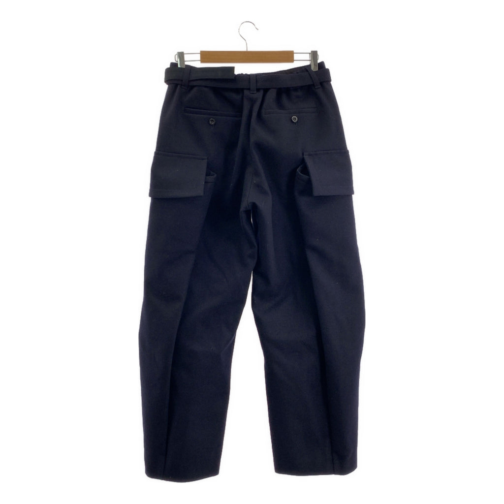 sacai / サカイ | 2025AW | Wool Melton Pants ウール ワイド パンツ | 1 | メンズ