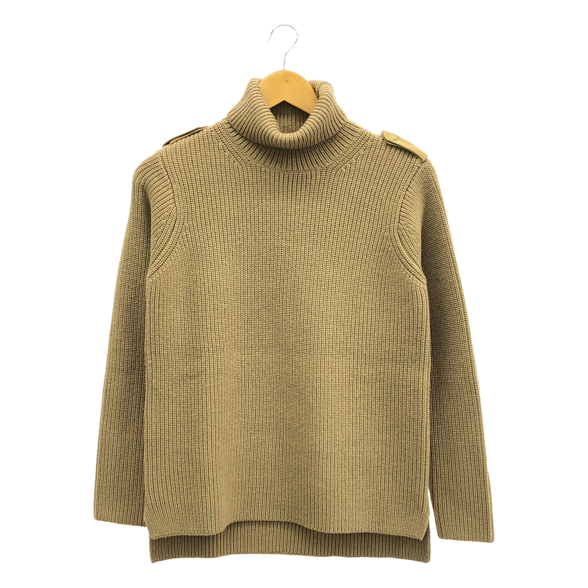 【美品】  BEIGE， / ベイジ | タートル ネック リブ ニット | 4 | ベージュ | レディース