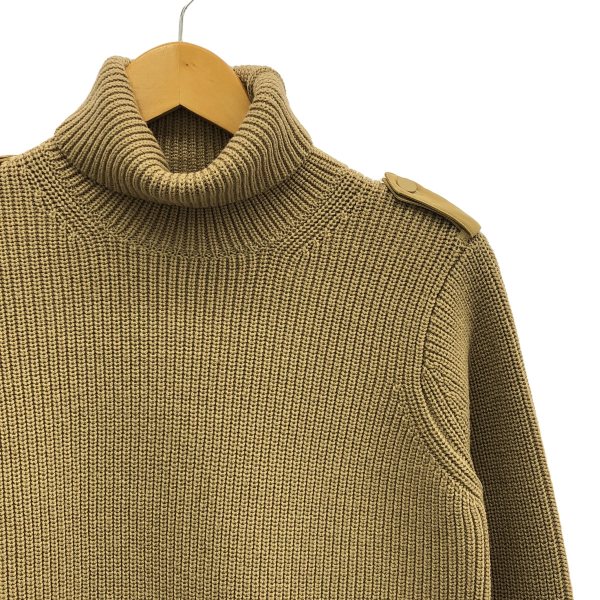 [Good Condition] BEIGE, / Beige | Turtleneck Rib Knit | 4 | Beige | Women's