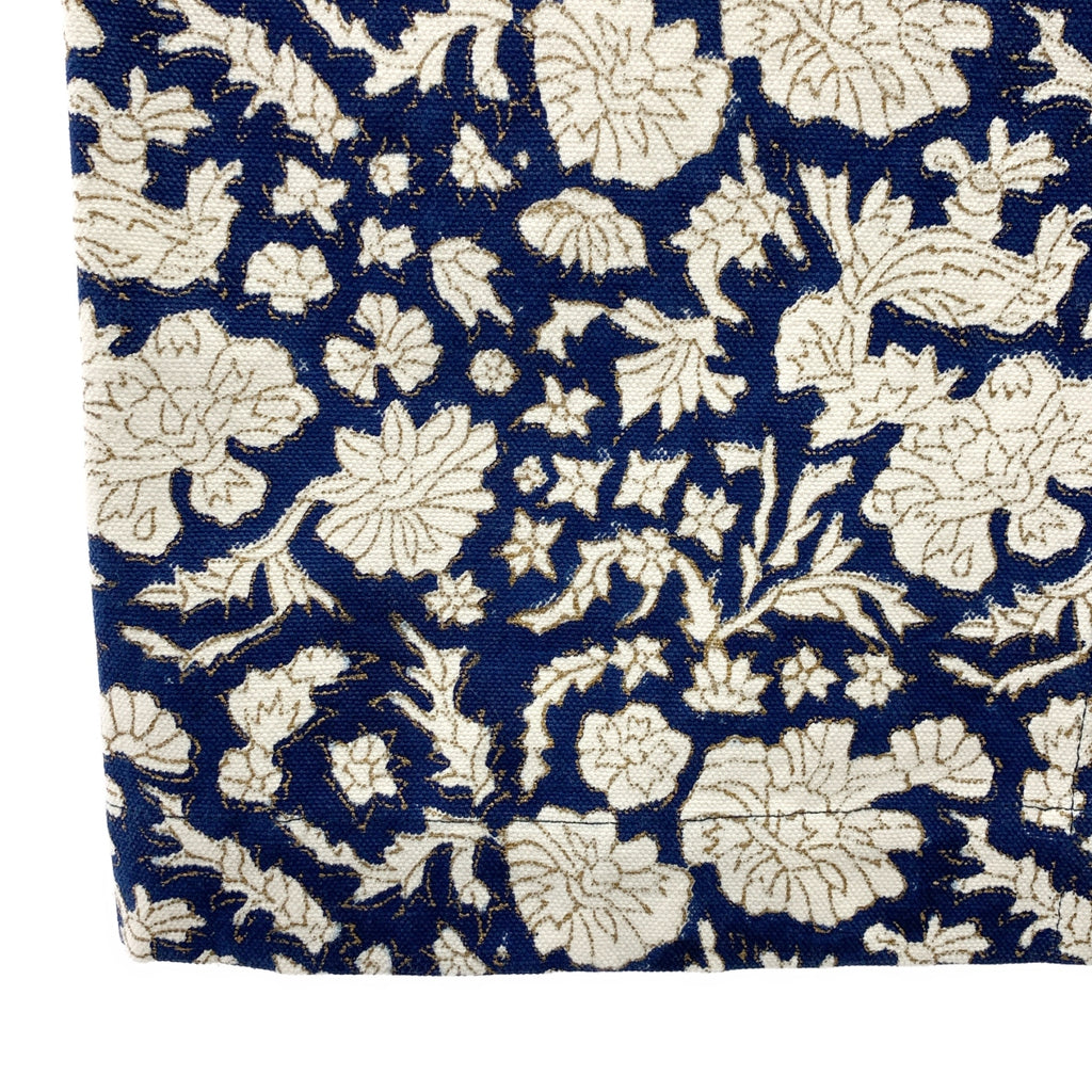 【成色極佳】SZ Blockprints x Ron Herman Nila 帆布半身裙 / 全身印花後拉鍊開衩半身裙 | S碼 | 藍色/白色 | 女款