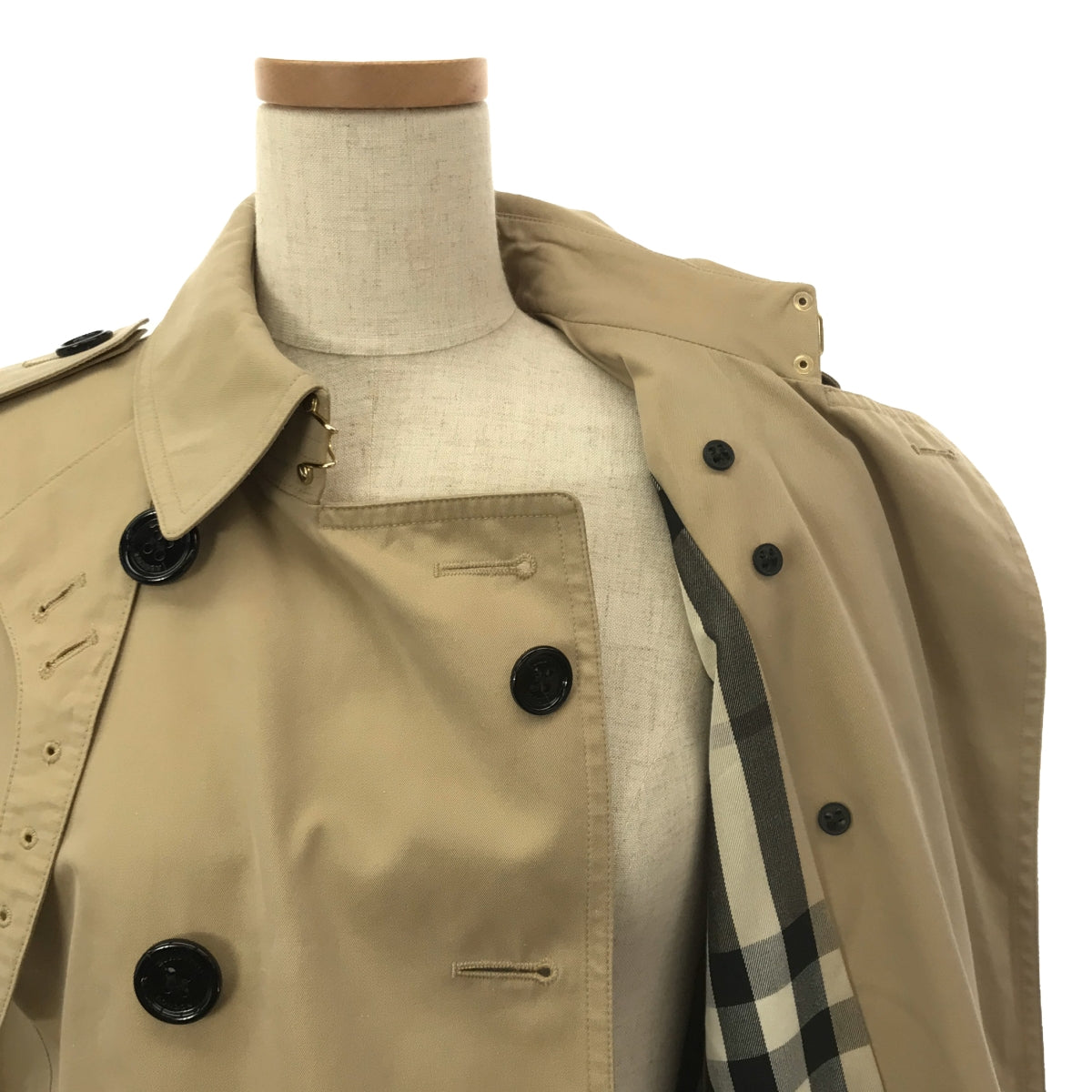 【美品】  Burberry / バーバリー | ノバチェック裏地 トレンチコート | UK6 | ベージュ | レディース