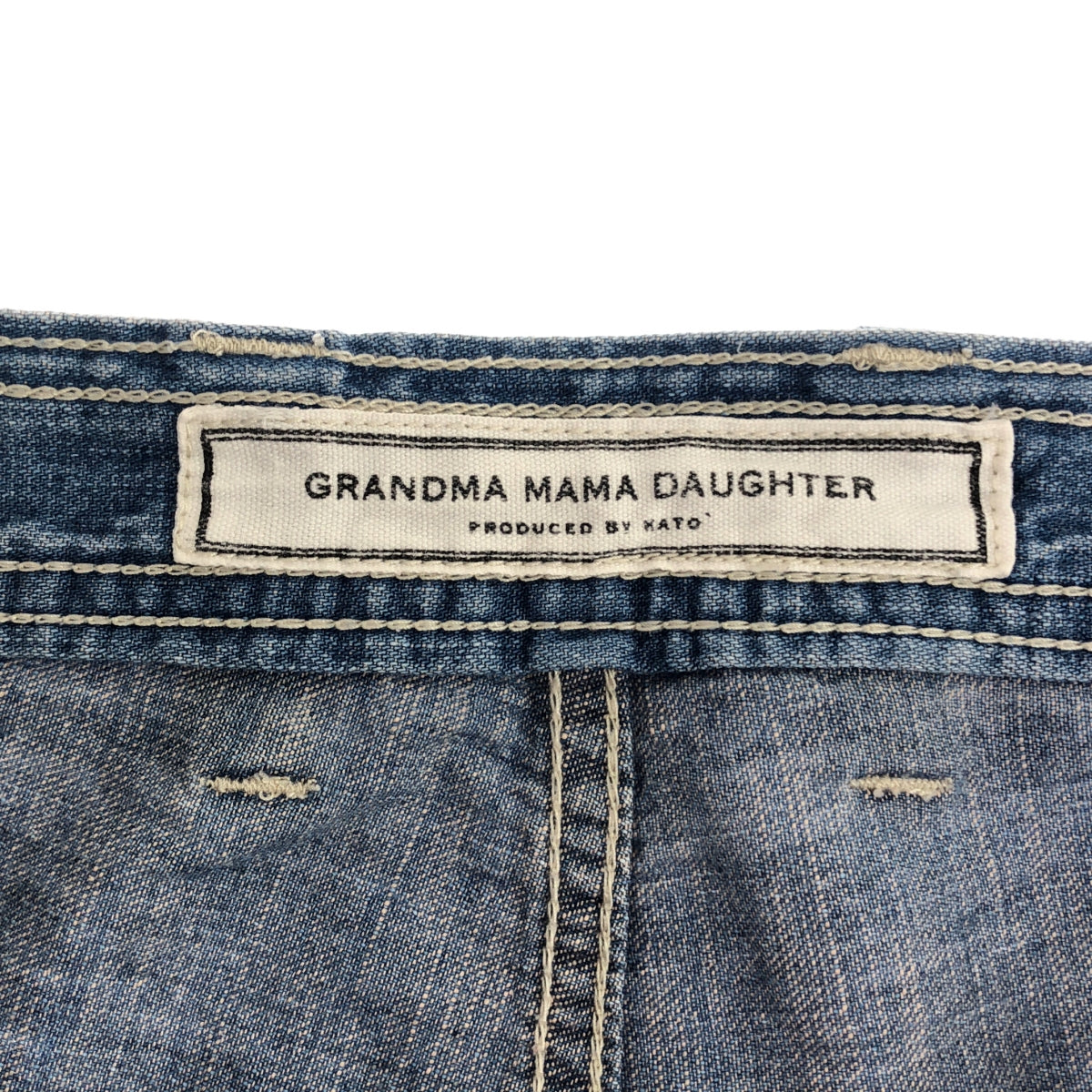 grandma MAMA daughter / グランマママドーター | vintage wash / ダメージ加工 サイドジップ デニム パンツ | 1 | レディース