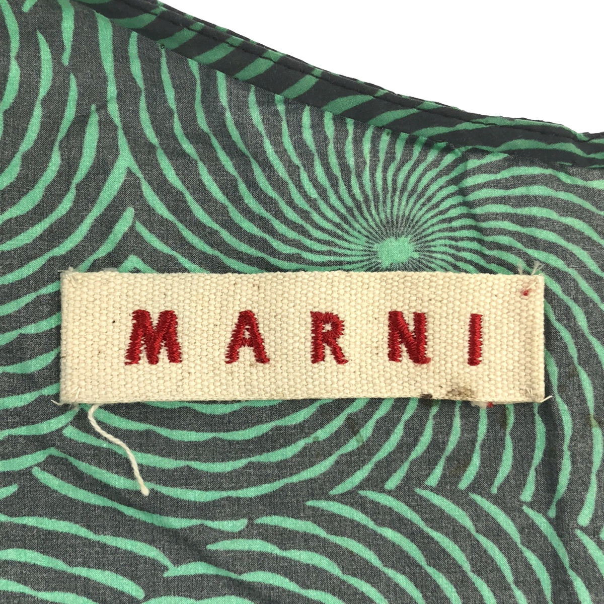 MARNI / マルニ | 総柄 フリル ノースリーブワンピース | 40 | レディース