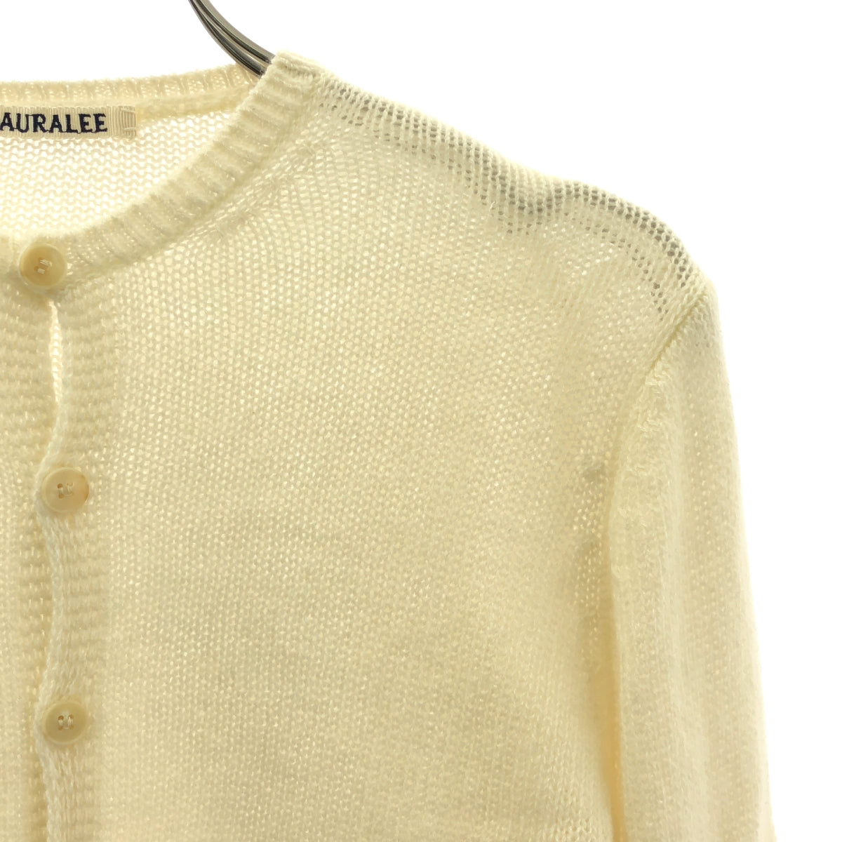 AURALEE / オーラリー | 2025SS | SUMMER CASHMERE KNIT CREW NECK CARDIGAN カシミヤ カーディガン | 1 | レディース