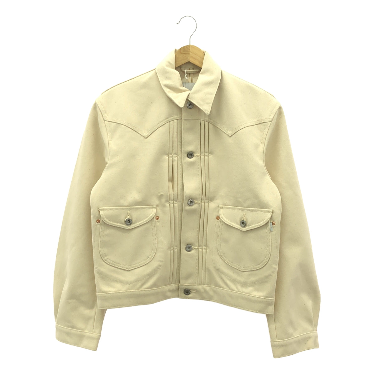 [New] SUGARHILL | 2023SS | Canvas Classic Denim Jacket | 2 | Ivory White | Men's