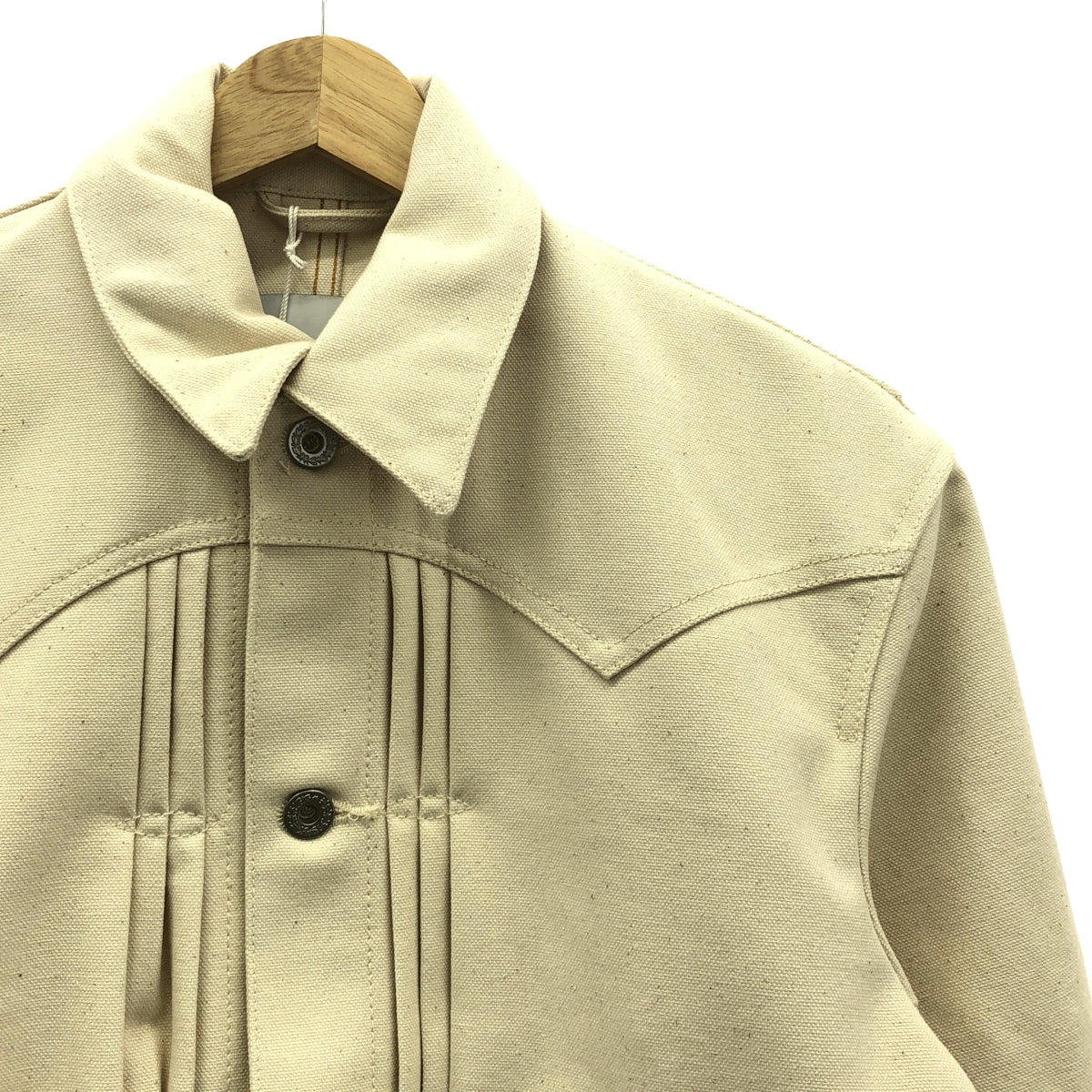 [New] SUGARHILL | 2023SS | Canvas Classic Denim Jacket | 2 | Ivory White | Men's