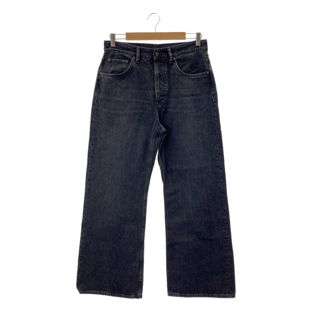 Acne Studios / アクネストゥディオズ | vintage black デニム ワイド パンツ | EUR 28 30 | レディース