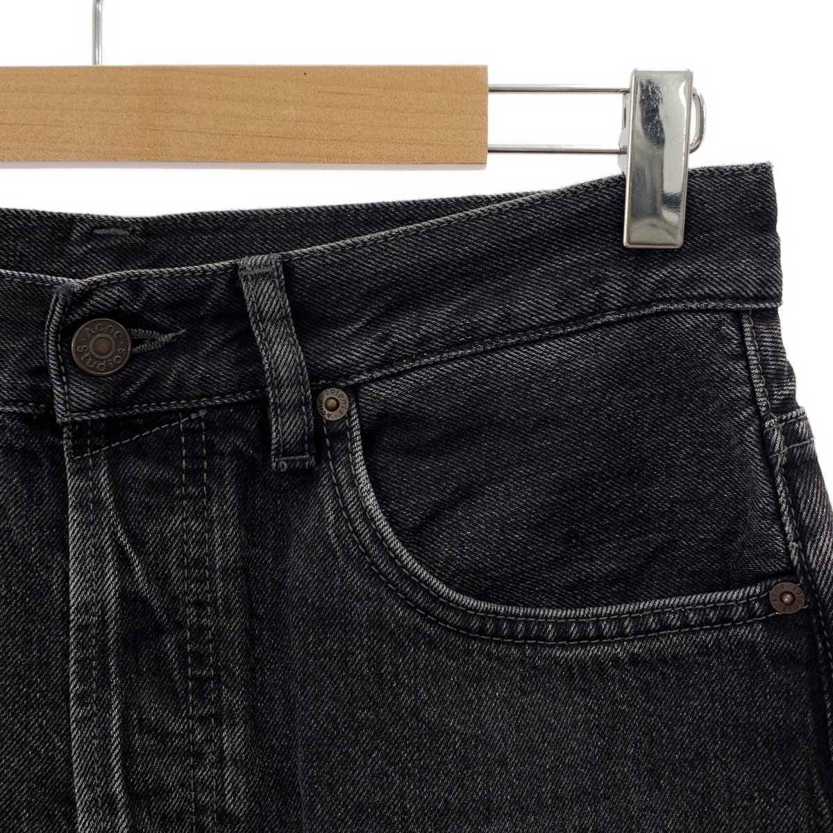 Acne Studios / アクネストゥディオズ | vintage black デニム ワイド パンツ | EUR 28 30 | レディース