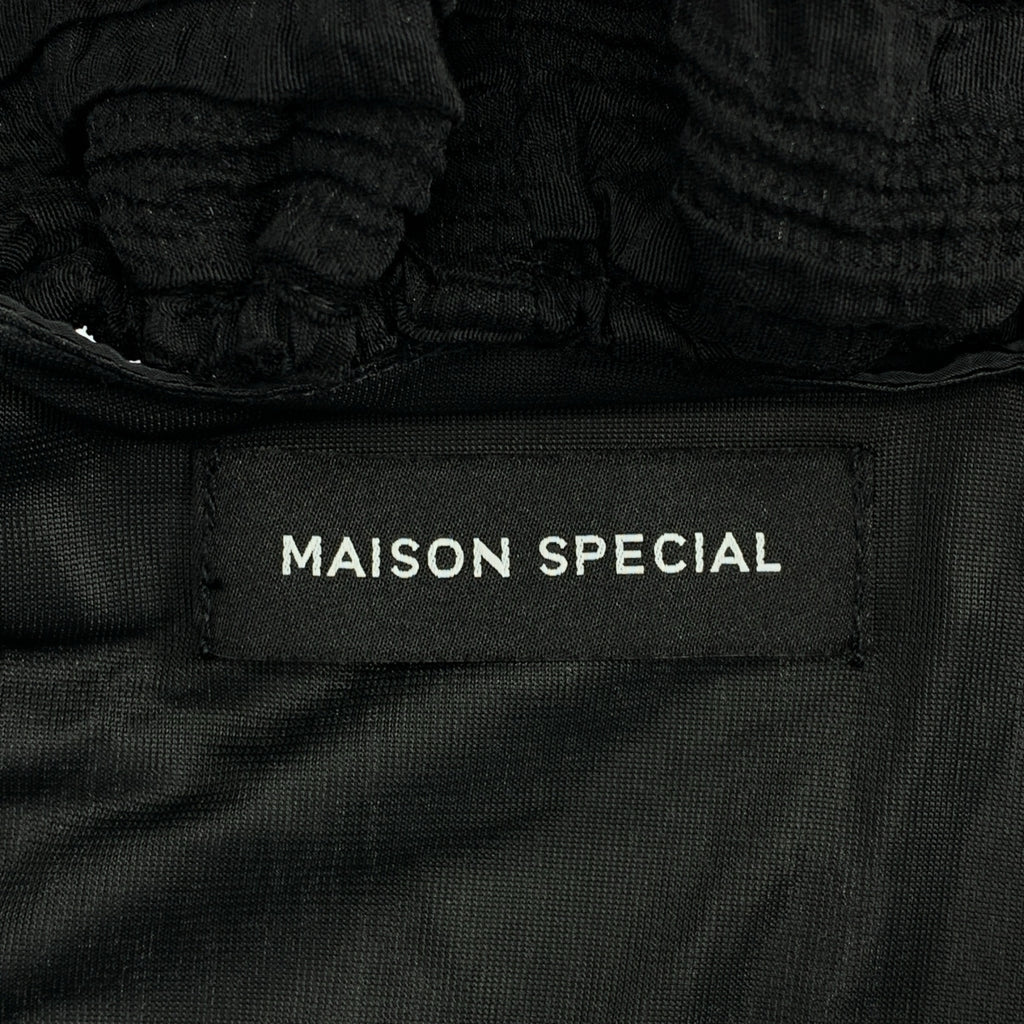 Maison Special / メゾンスペシャル | Washer Ruffle Tops ワッフル ノースリーブ トップス | F | レディース