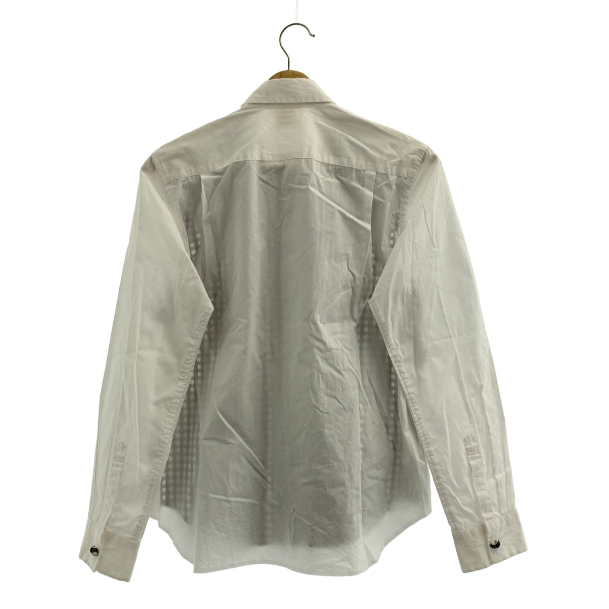 COMME des GARÇONS | 2009 秋冬 | 棉質格紋流蘇襯衫 | S 碼 | 黑白 | 女款