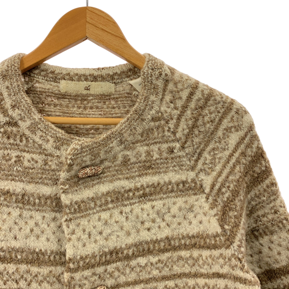 45r / 포티파이브아르 | hand graded 페어아일 무늬 노 컬러 니트 코트 | 1 |