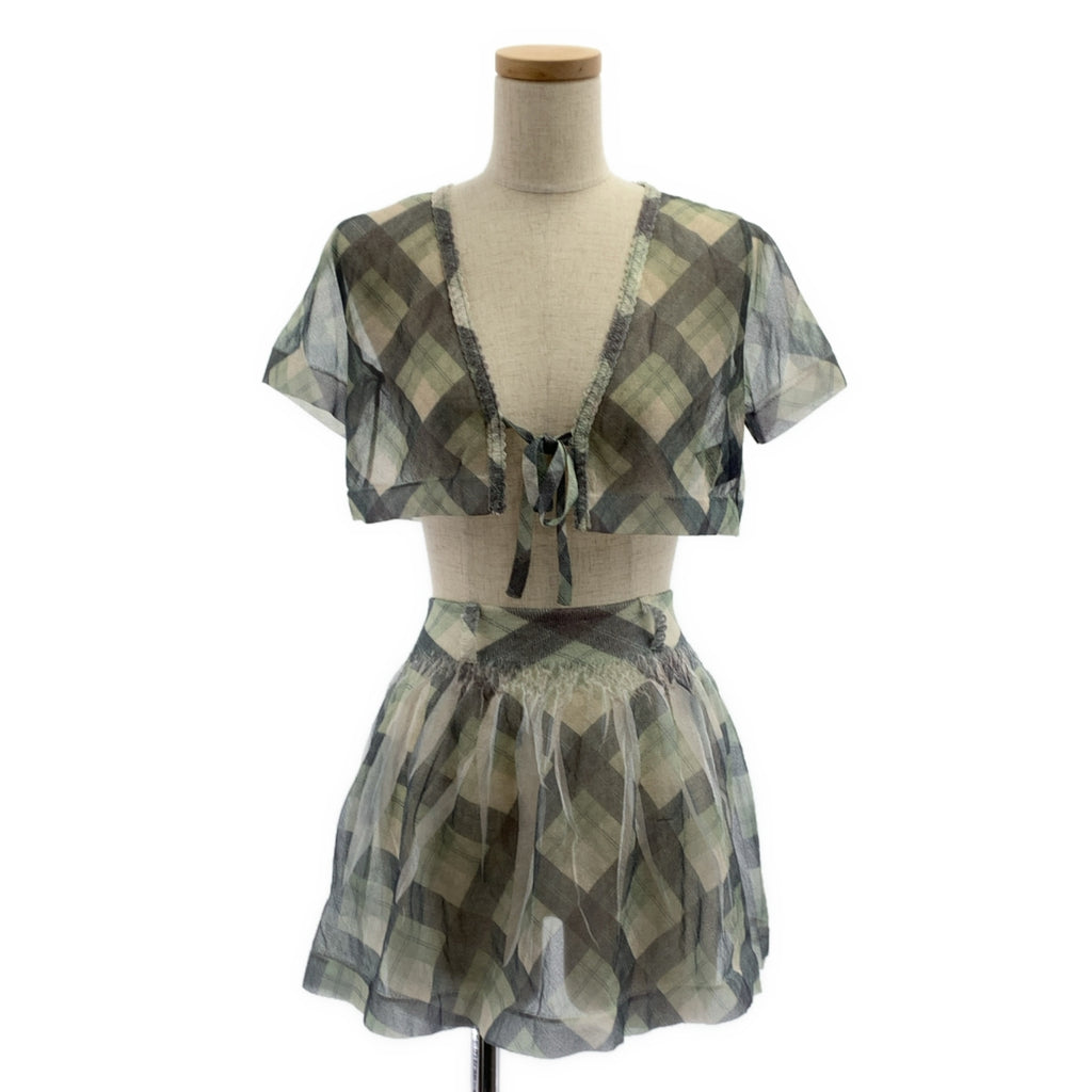 ODAKHA / オダカ | 2025SS | セットアップ ボタンレス シアー ブラウス / ウエストゴム ギャザー スカート | F |