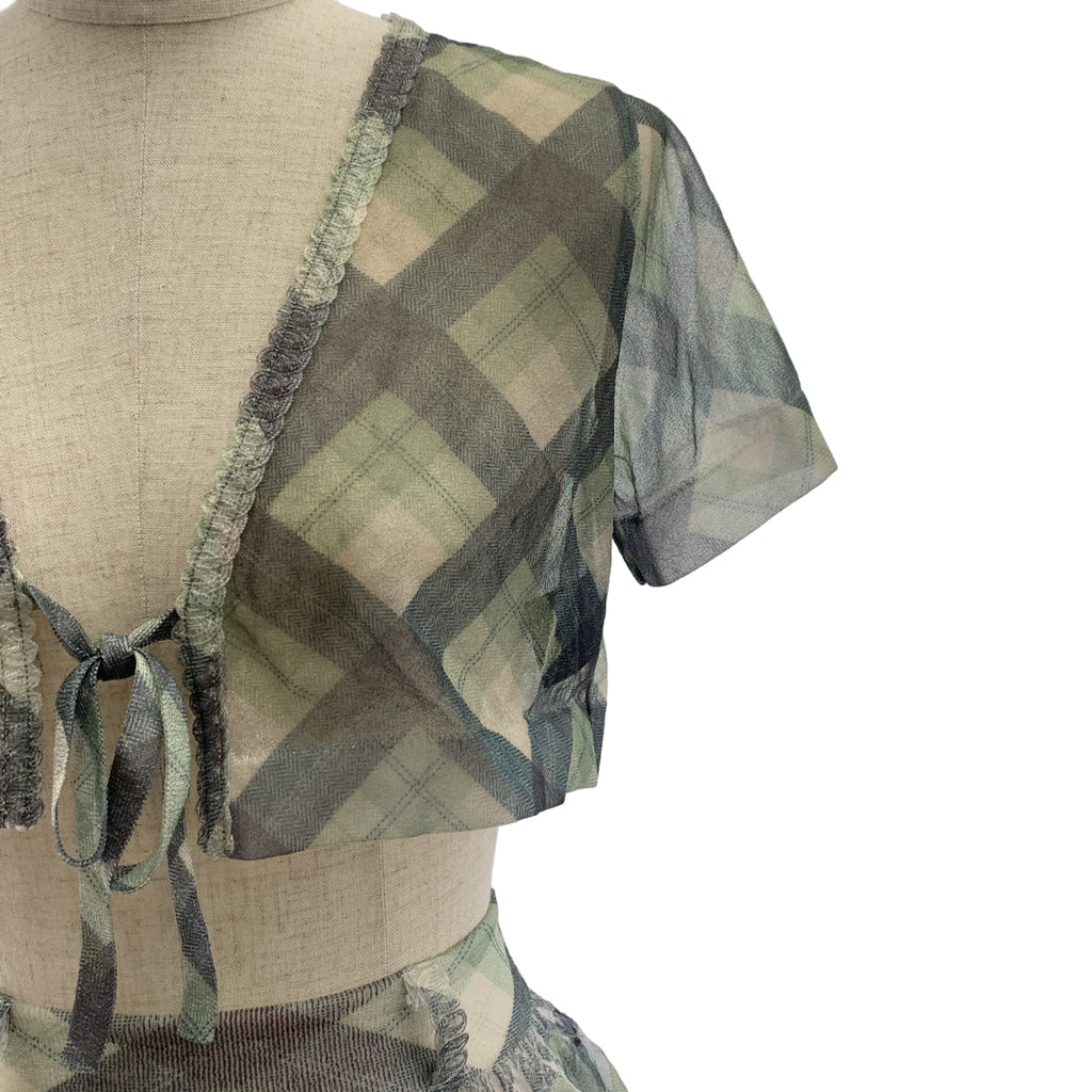 ODAKHA / オダカ | 2025SS | セットアップ ボタンレス シアー ブラウス / ウエストゴム ギャザー スカート | F |