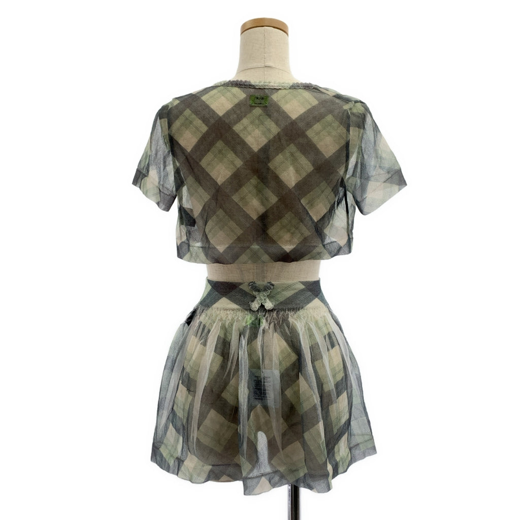 ODAKHA / オダカ | 2025SS | セットアップ ボタンレス シアー ブラウス / ウエストゴム ギャザー スカート | F |