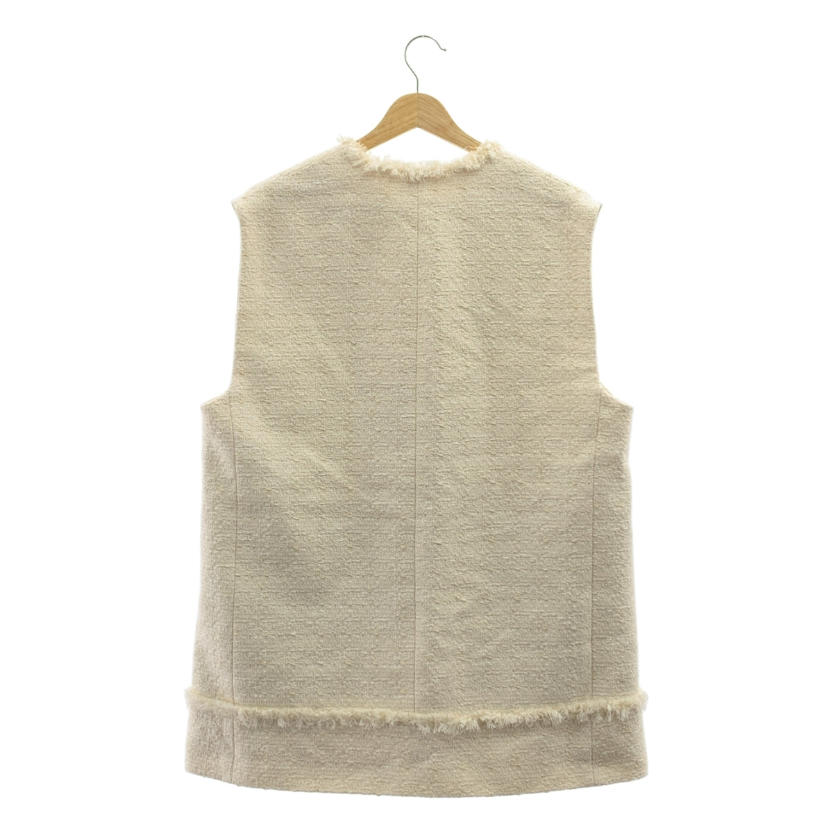 [狀況極佳] IENA | 2024 春夏系列 | 海軍藍多臂粗花呢馬甲 / 長背心 / 全襯裡 | F 碼 | 米色 | 女款