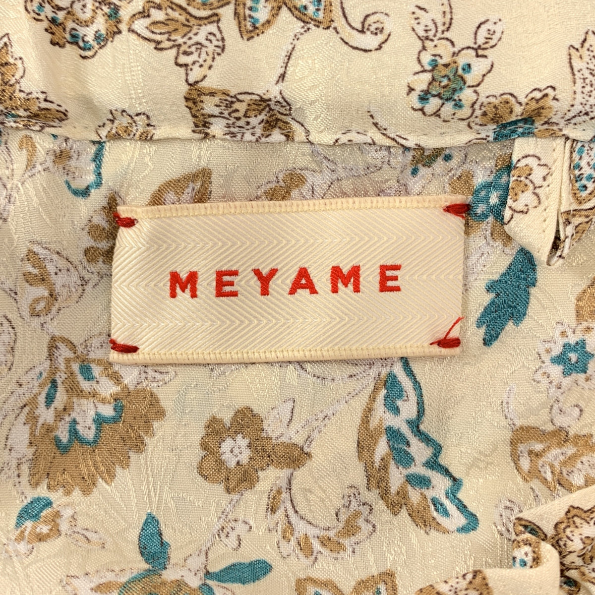 MEYAME / メヤメ | 総柄 イージーパンツ | 0 | ベージュ/グリーン | レディース