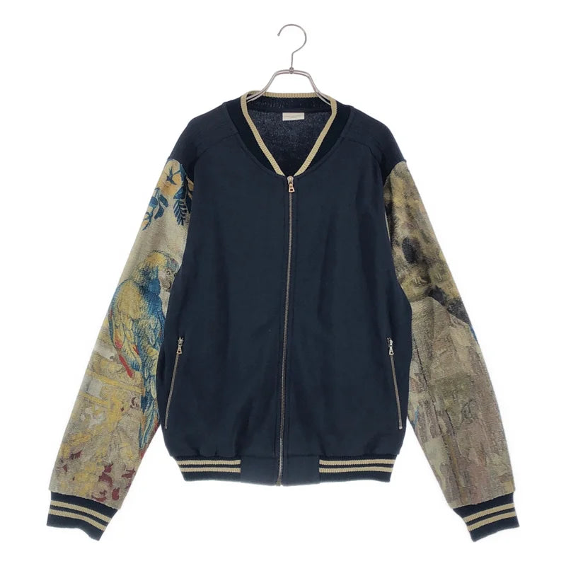 DRIES VAN NOTEN / ドリスヴァンノッテン | ジャガードスリーブ ジップアップ スウェットジャケット | M | メンズ