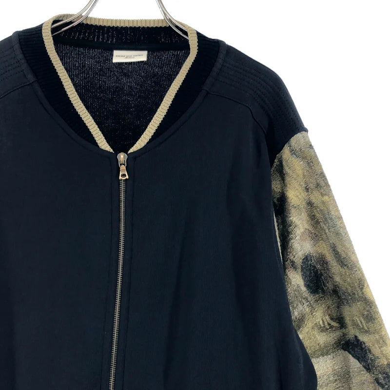 DRIES VAN NOTEN / ドリスヴァンノッテン | ジャガードスリーブ ジップアップ スウェットジャケット | M | メンズ
