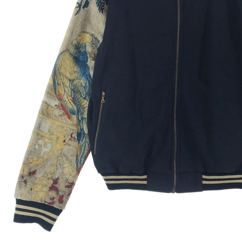 DRIES VAN NOTEN / ドリスヴァンノッテン | ジャガードスリーブ ジップアップ スウェットジャケット | M | メンズ