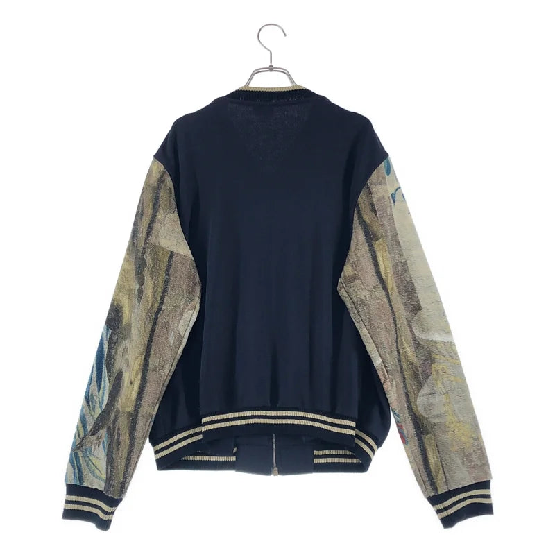 DRIES VAN NOTEN / ドリスヴァンノッテン | ジャガードスリーブ ジップアップ スウェットジャケット | M | メンズ